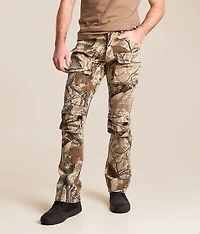 Camo Stacked Flare Stretch Jean