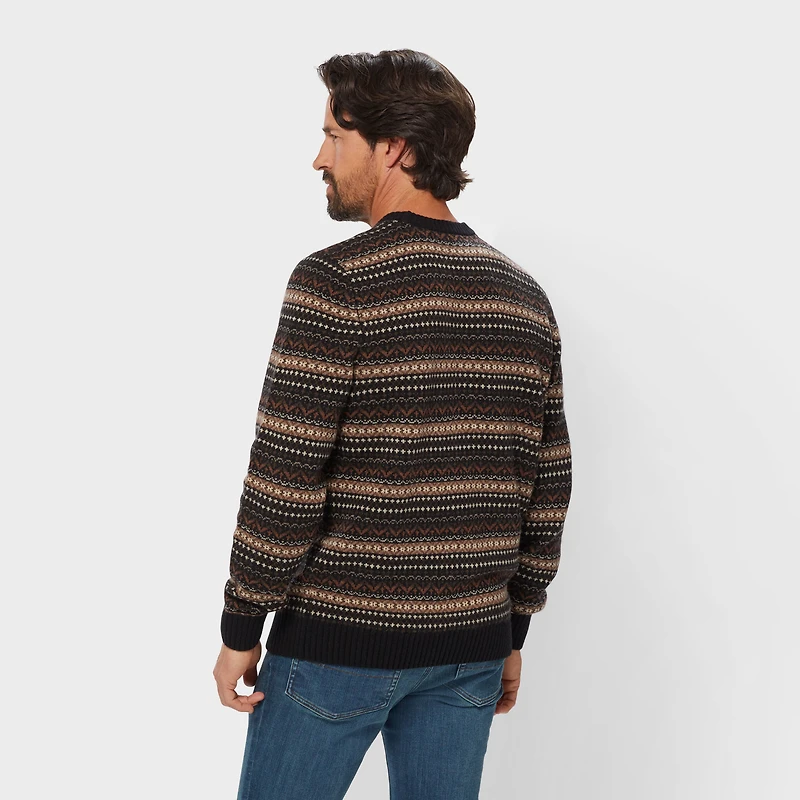 Men's Lambswool Fair Isle Crew Sweater