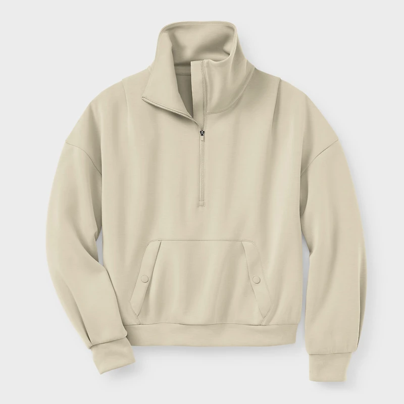 Women's Plus AKHG After Sweat Funnelneck Half-Zip