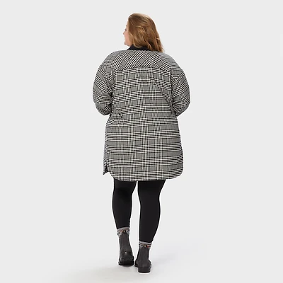 Women's Plus Folklore Flannel Insulated Duster