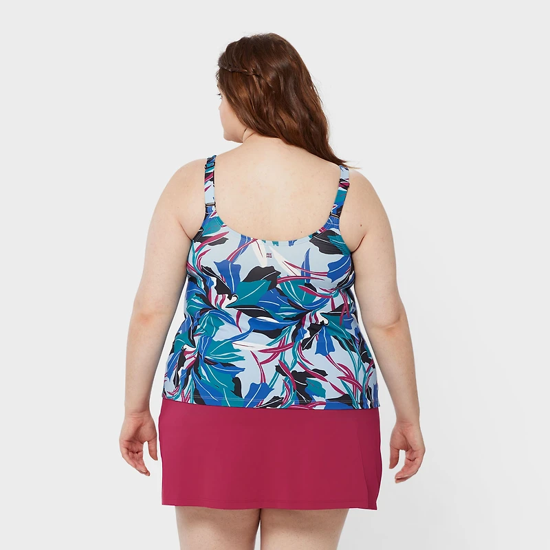 Women's Plus AKHG Lost Lake Built-In Bra Tankini