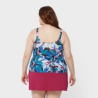 Women's Plus AKHG Lost Lake Built-In Bra Tankini