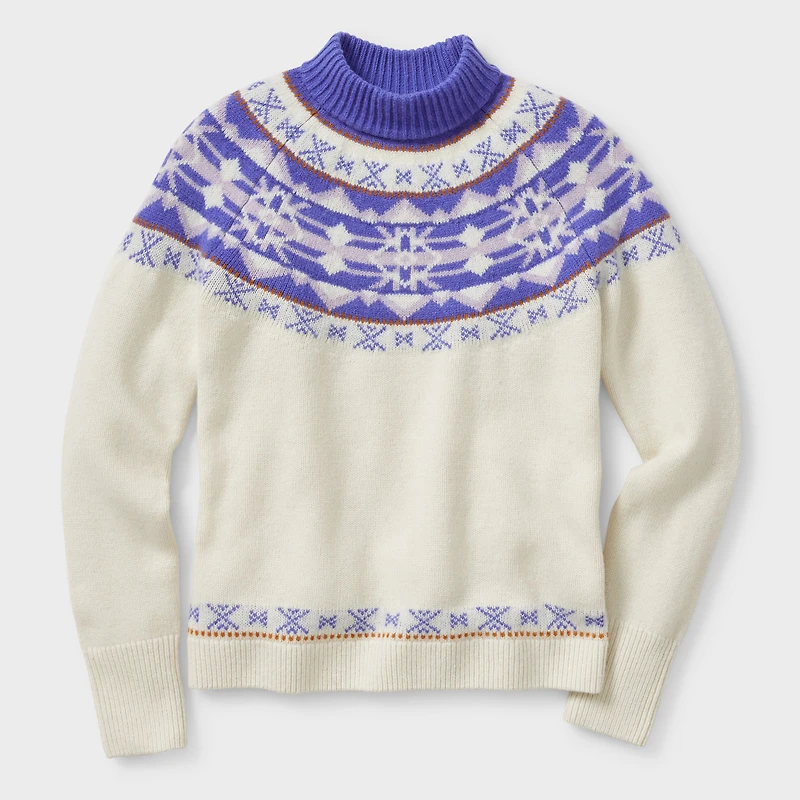 Women's Woolpaca Jacquard Mockneck Sweater