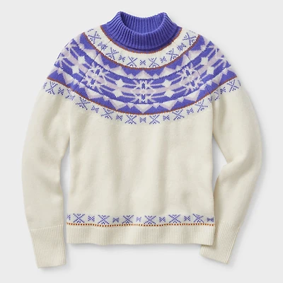 Women's Woolpaca Jacquard Mockneck Sweater