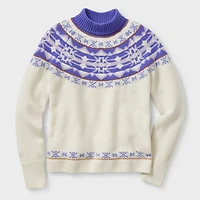 Women's Woolpaca Jacquard Mockneck Sweater