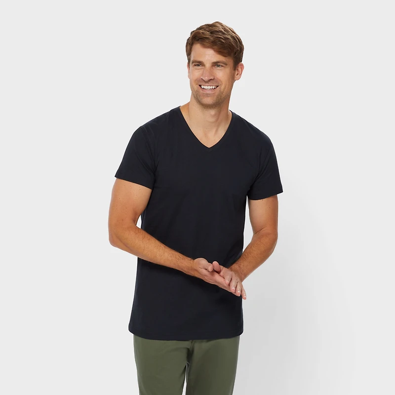 Men's Daily Cotton V-Neck Undershirt 3-Pack