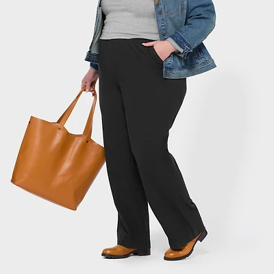 Women's Plus Artisan Hemp Relaxed Leg Pull-On Pants