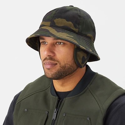 Warden's Waxed Earflap Bucket Hat