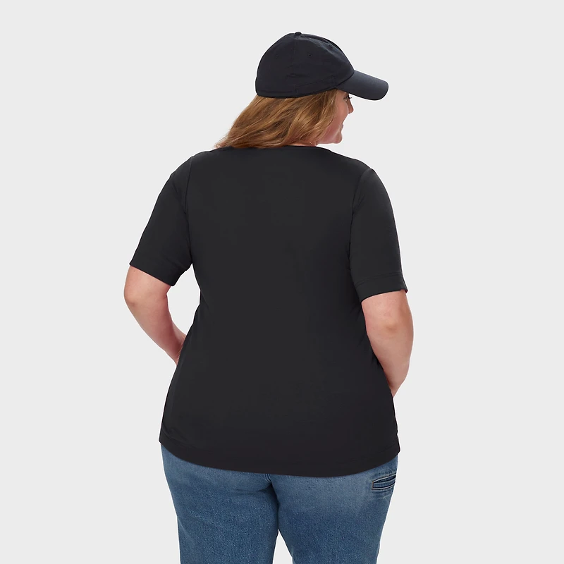 Women's Plus Longtail T Elbow Sleeve Scoopneck