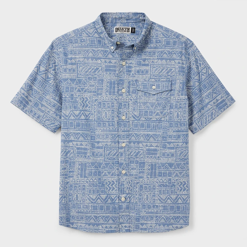 Men's Drumlin Slub Cotton Relaxed Fit Short Sleeve Shirt