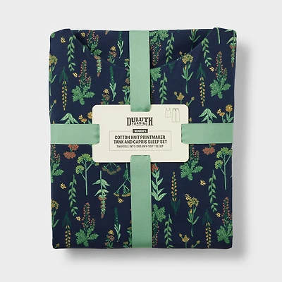 Women's Cotton Knit Printmaker Tank & Capris Sleep Set