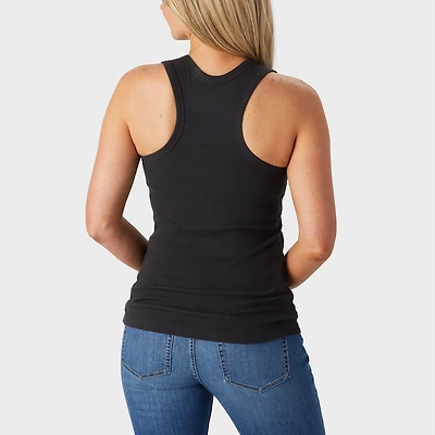 Women's No-Yank Rib Racerback Shelf Bra Tank