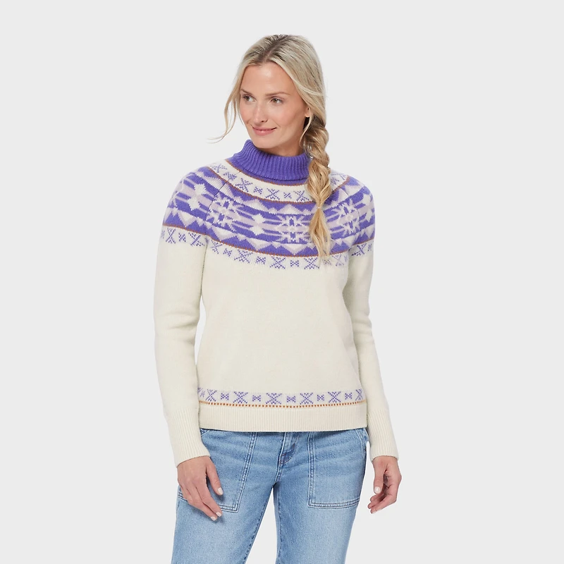 Women's Woolpaca Jacquard Mockneck Sweater