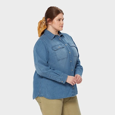 Women's Plus Denim Shirt