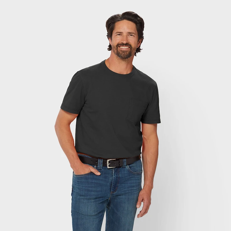 Men's Longtail T Slim Fit SS Crew with Pocket