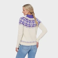 Women's Woolpaca Jacquard Mockneck Sweater