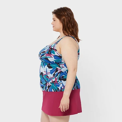 Women's Plus AKHG Lost Lake Built-In Bra Tankini