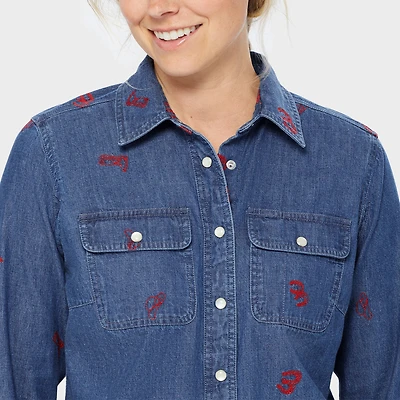 Women's Plus Denim Shirt