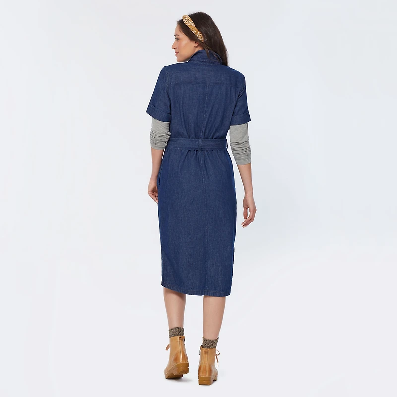 Women's Denim Midi Dress