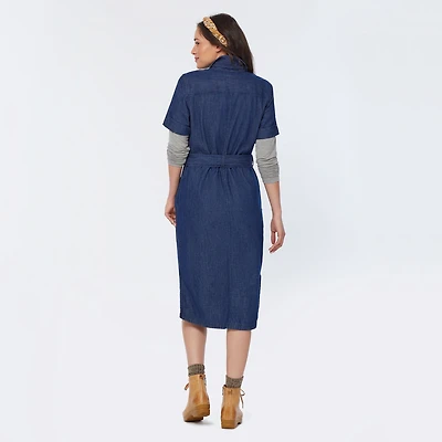 Women's Denim Midi Dress