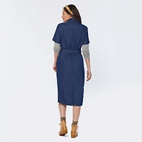 Women's Denim Midi Dress