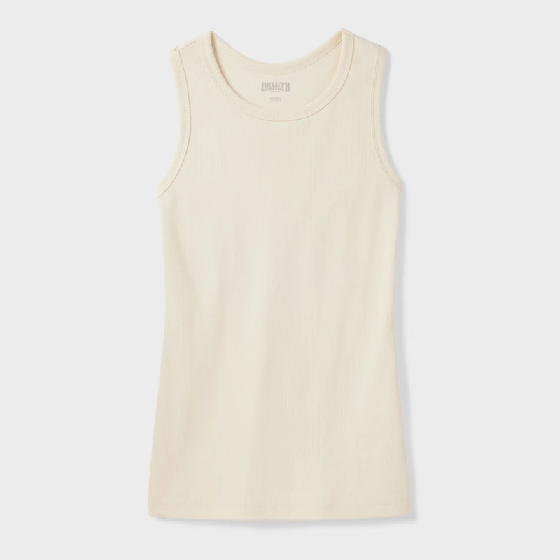 Women's No-Yank Rib Racerback Tank
