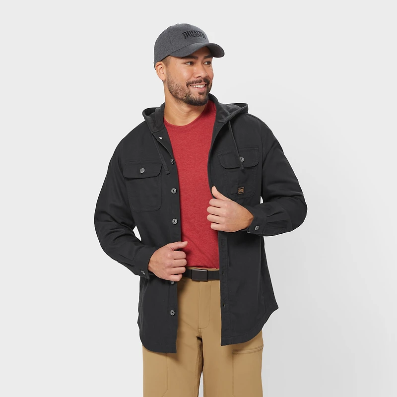 Men's Jersey-Lined Fire Hose Hooded Shirt Jac