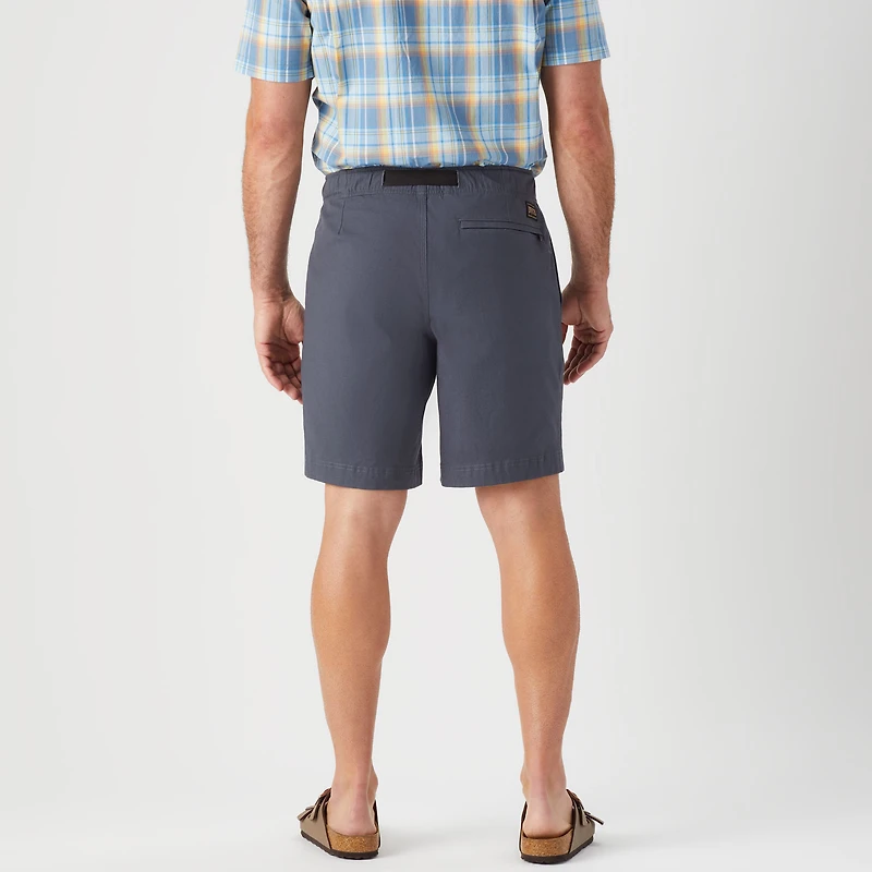 Men's Belted Lightweight Canvas Standard Fit 9" Shorts