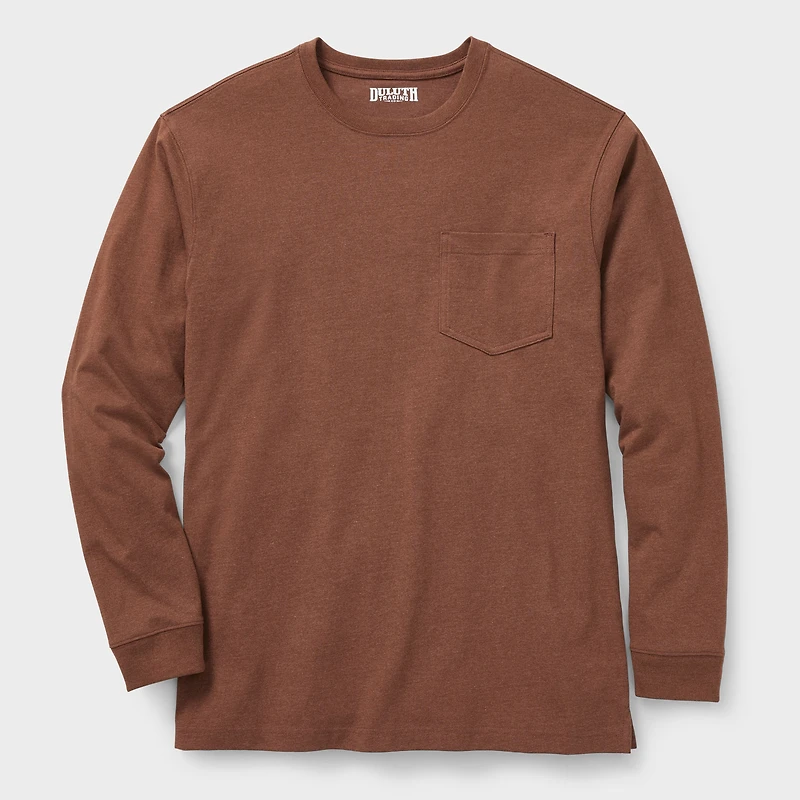 Men's Longtail T Standard Fit Long Sleeve Pocket Crew