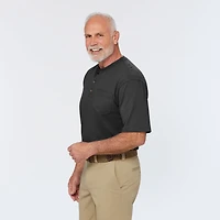 Men's Longtail T Relaxed Fit Short Sleeve Pocket Henley