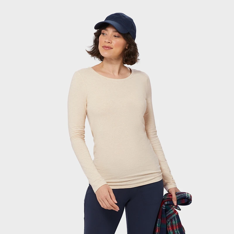Women's No-Yank Long Sleeve Scoopneck T-Shirt