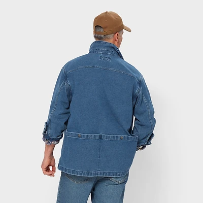 Men's Indigo Dobby Chore Coat