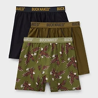 Men's Buck Naked Boxer Briefs 3-Pack