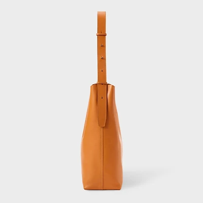 Finetime Leather Bucket Bag