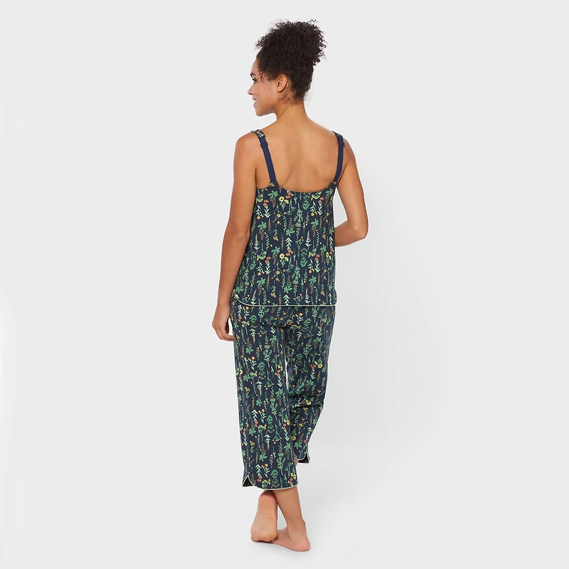 Women's Cotton Knit Printmaker Tank & Capris Sleep Set