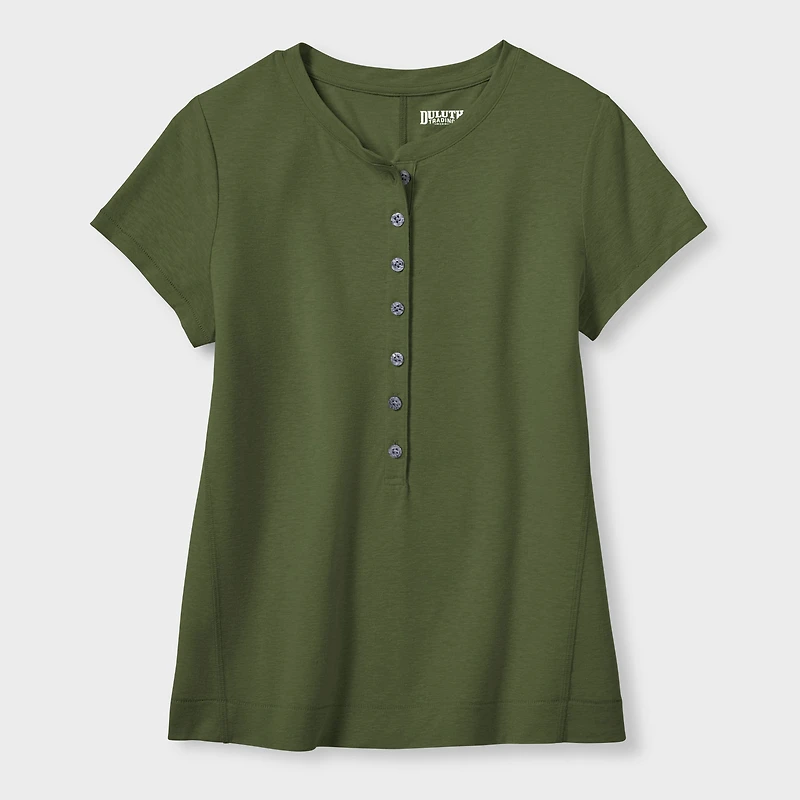 Women's Hemp Knit Short Sleeve Henley