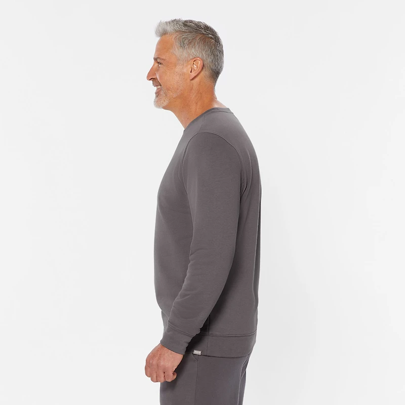 Men's Lazy French Terry Pullover Crew Sweatshirt