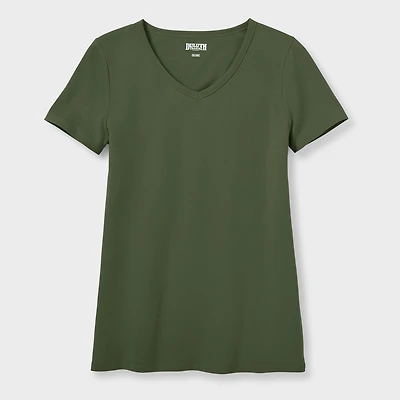 Women's Plus No-Yank V-Neck Tee