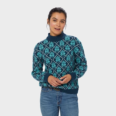 Women's Woolpaca Jacquard Mockneck Sweater