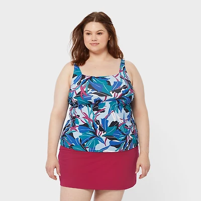 Women's Plus AKHG Lost Lake Built-In Bra Tankini