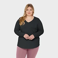 Women's Plus AKHG Renew Bamboo Long Sleeve Tee