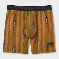 Men's Buck Naked Wood Pattern Bullpen Boxer Briefs