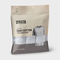 Men's Daily Cotton Crew Undershirt 3-Pack