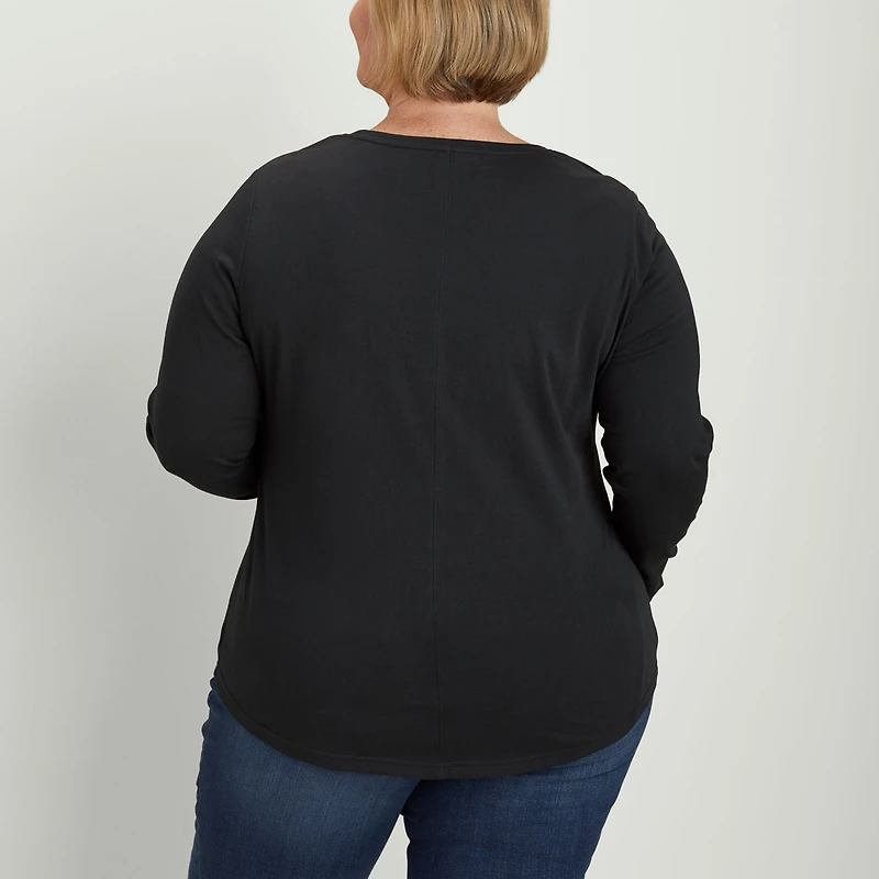 Women's Plus Lightweight Longtail T Scoopneck