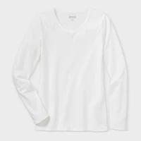 Women's Plus No-Yank Long Sleeve V-Neck T-Shirt