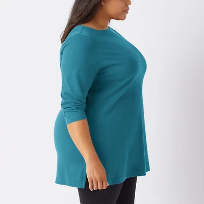 Women's Plus Lightweight Longtail T 3/4 Sleeve Tunic