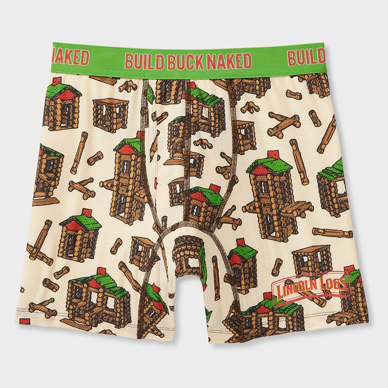 Men's Buck Naked Wood Pattern Boxer Briefs