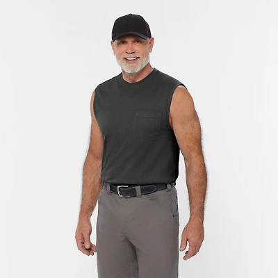 Men's Longtail T Standard Fit Sleeveless Pocket Crew