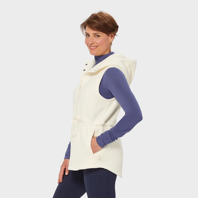 Women's Pile Hi Fleece Hooded Tunic Vest