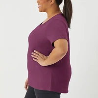 Women's Plus Lightweight Longtail T Scoopneck T-Shirt